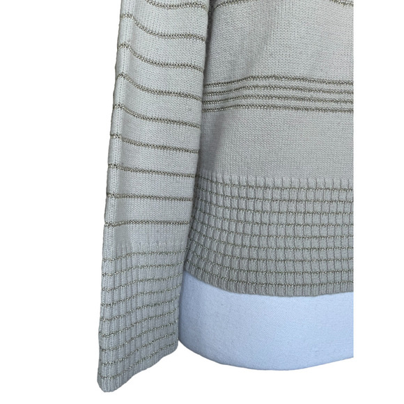 Marc by Marc Jacobs Wool Blend Cardigan Size Small Gray Silver Metal Thread - Picture 10 of 13